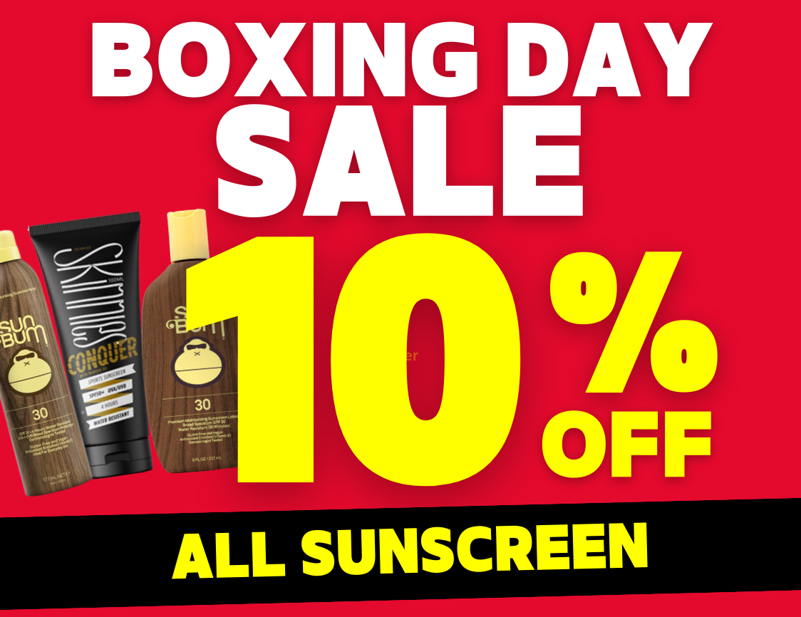 Boxing Day 10% off Sunscreen