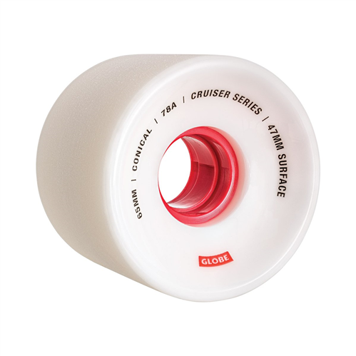 Pro-Tec Conical Cruiser Wheel, White/ Red