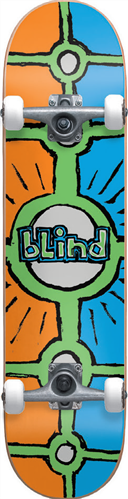 Blind Holy Grail Complete Skateboard, Orange Cyan