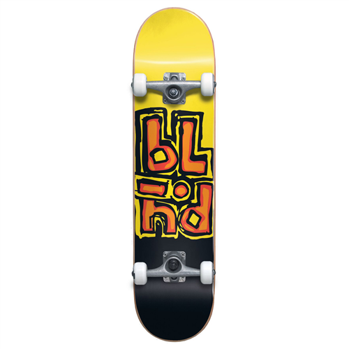 Blind OG Stacked FP Youth Skate Complete, Black/Yellow