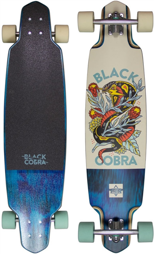 Dusters Cobra Longboard Cruiser, Teal/Off White