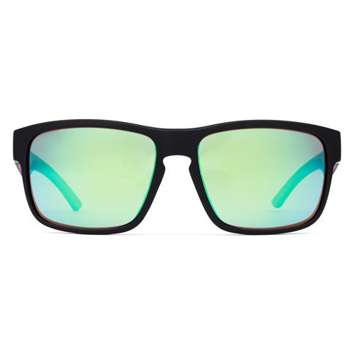 OTIS Rambler Sport Matte Polarized Sunglasses, Matte Black/ L.I.T Polar Mirror Green