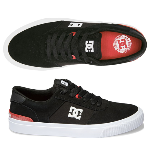 DC TEKNIC S Skate Shoe, BLACK/WHITE