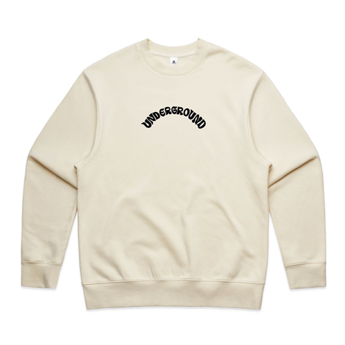 US 25 Years Curved CREW Sweat Mens, Off White