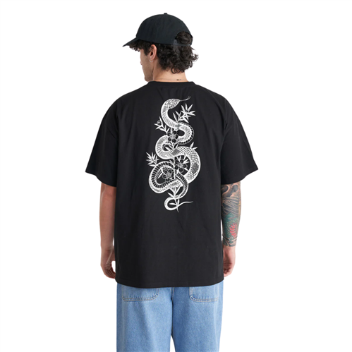 Huffer BLOCK TEE 220 SNAKED, BLACK