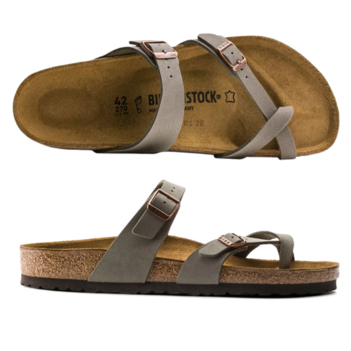 Birkenstock MAYARI BIRKIBUC (REGULAR) SANDAL, STONE