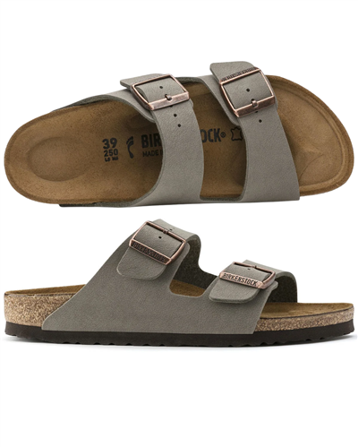 Birkenstock ARIZONA BIRKIBUC (NARROW), STONE