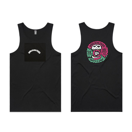 US 25 Years Full Colour Curved Singlet, Black