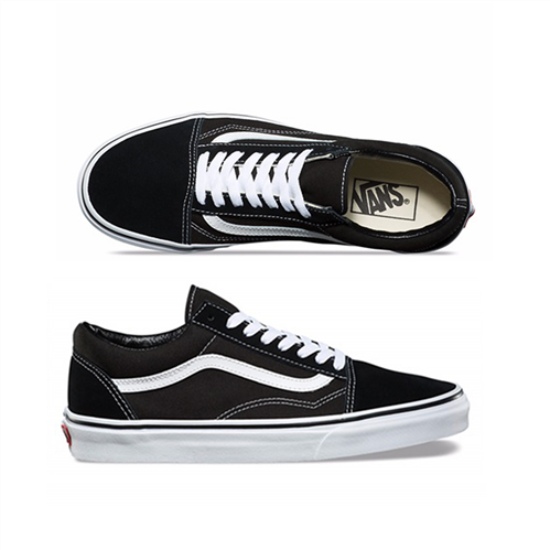 Vans Unisex Old Skool Shoes, Black White