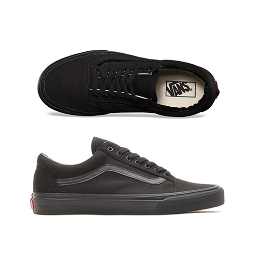 Vans Unisex Old Skool Classics Shoes, Black/ Black