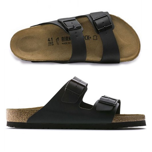 Birkenstock Arizona Birko Flor Narrow Sandal, Black