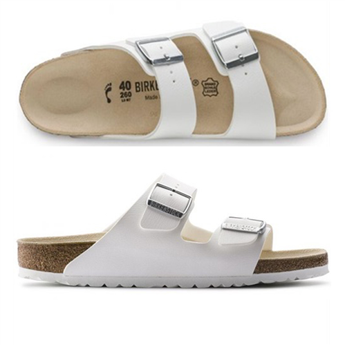 Birkenstock Arizona Birko Flor Narrow Sandal, White