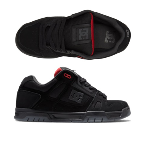 DC STAG Skate Shoe, BLACK/GREY/RED