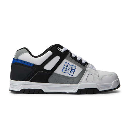 DC STAG Skate Shoe, WHITE/GREY/BLUE