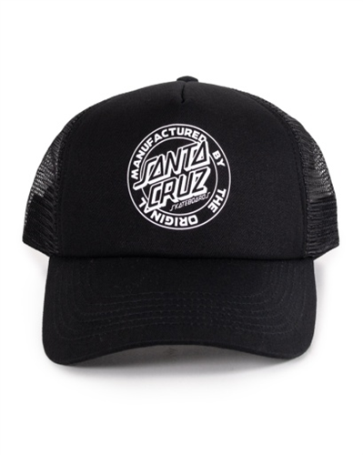 Santa Cruz MFG DOT CAP TRUCKER CAP, BLACK