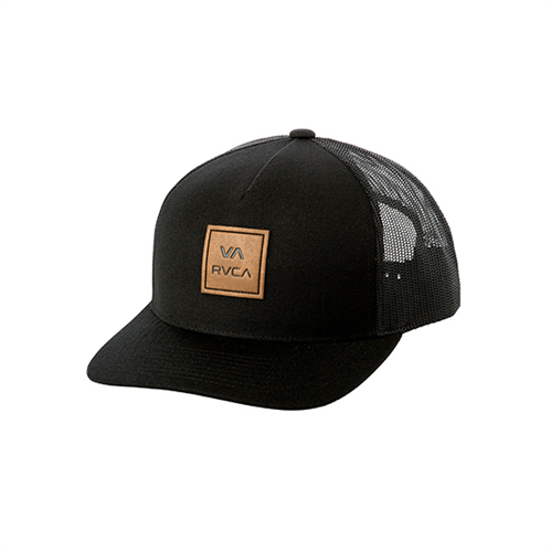 RVCA VA ATW CURVED BRIM TRUCKER, BLACK