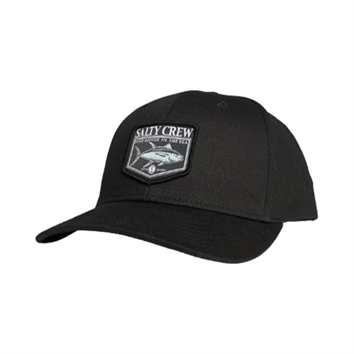 Salty Crew ANGLER 6 PANEL CAP, BLACK