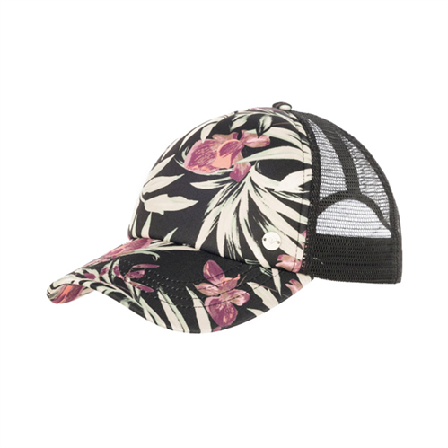 Roxy BEAUTIFUL MORNING CAP, ANTHRACITE WIND SWEPT FLORAL