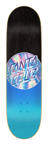 Santa Cruz Skate Iridescent Dot, Blue/Black, Size 8.5 x 32.2 + Grip