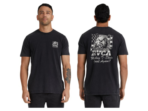 RVCA GREAT AGAIN SS TEE, WASHED BLACK