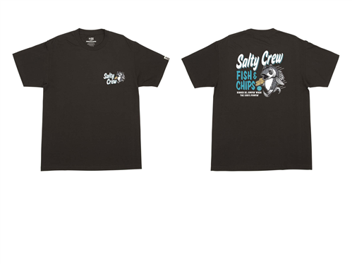 Salty Crew FISH AND CHIPS PREMIUM S/S TEE, BLACK