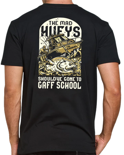 The Mad Hueys GAFF SCHOOL TEE, BLACK