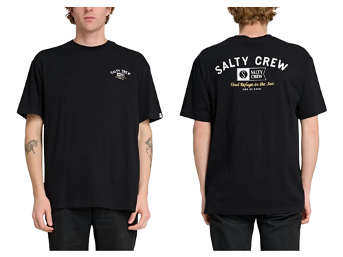 Salty Crew SURF CLUB PREMIUM SS TEE, BLACK
