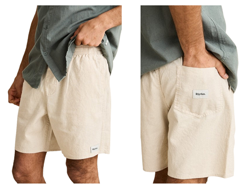 Rhythm CLASSIC LINEN JAM BEACH SHORT, SAND
