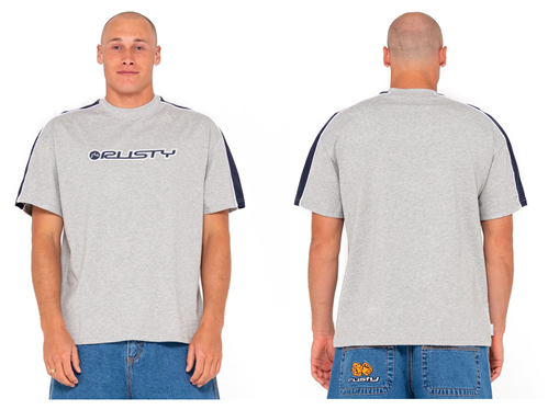 Rusty ALONSO SHORT SLEEVE TEE, GRY MRL