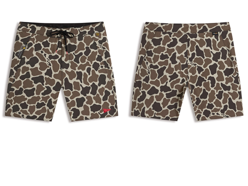 FLORENCE MARINE X Cordura Airtex Boardshort, Tundra Camo