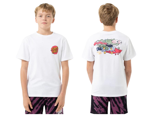 Santa Cruz MEEK SCRATCHED SLASHER TEE, WHITE
