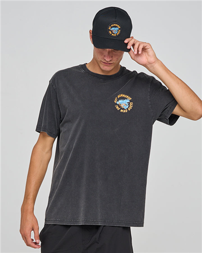The Mad Hueys GET HAMMERED SS TEE, WASHED BLACK