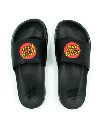 Santa Cruz CLASSIC DOT YOUTH SLIDES, BLACK