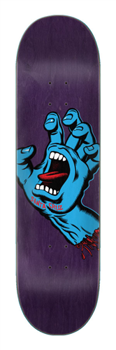 Santa Cruz Skate Screaming Hand, Purple, Size 8.375 x 32 + Grip