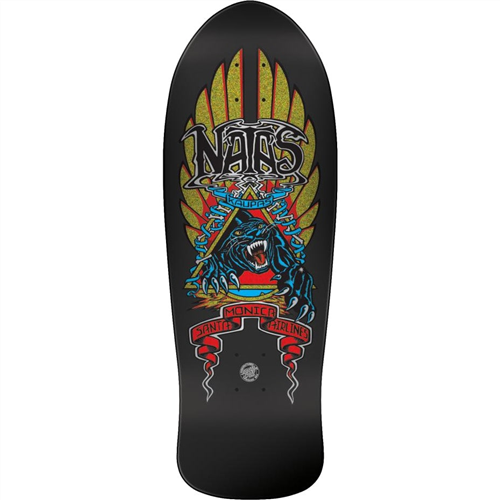 Santa Cruz Natas Panther Metallic Reissue Skate Deck, Size 10.538"