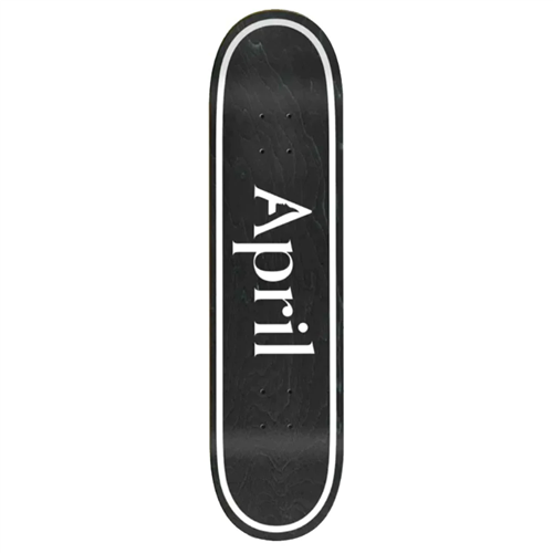 April Skateboards Deck Og Logo Invert Black 8.5