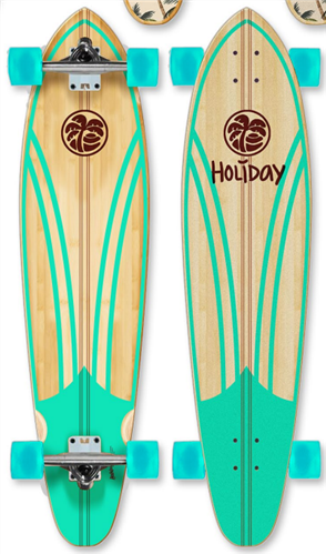 Holiday Skate Complete Longboard, Dreamy Daze Teal