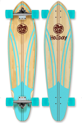 Holiday Skate Complete\ Longboard, Dreamy Daze Blue