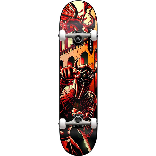 Darkstar Inception Dragon FP Complete Skateboard, Red, 8.125"