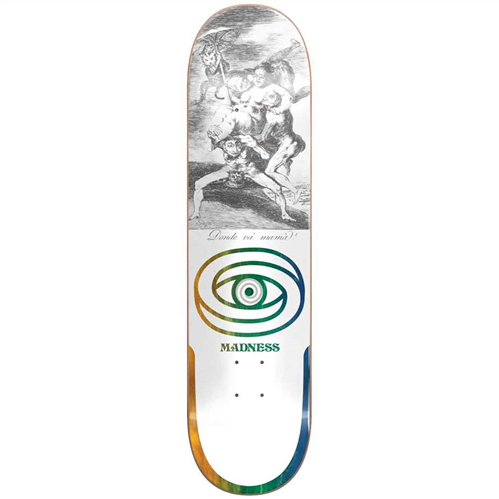 Madness DONDE R7 DECK, WHITE 8.5 + Free Grip