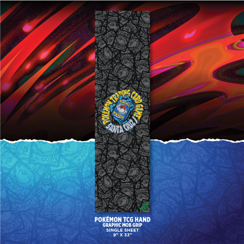Santa Cruz x Pokemon TCG Grip Tape, Size 9in x 33in, Sheet Graphic Mob