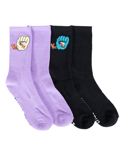 Santa Cruz MENS CHISEL MINI HAND 2 PACK SOCK, MULTI