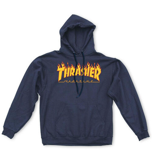 Thrasher Youth Flame Hood Navy