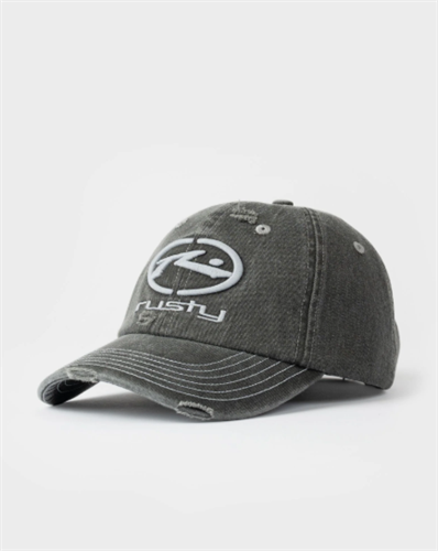 Rusty SPLIT SEAM DAD CAP, WASHED BLK