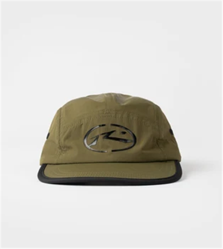 Rusty BRIGHT LIGHT NYLON 5 PANEL CAP, ARMY GRN