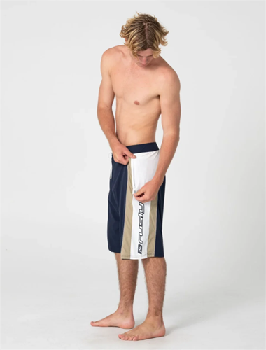 Rusty POWER-WING FIXED WAIST BOARDSHORT, NAVY BLU