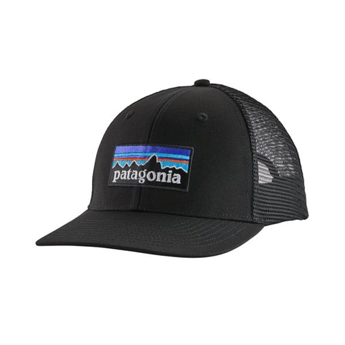 Patagonia P-6 Logo Trucker Hat, Black