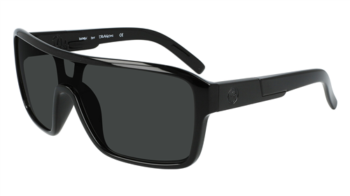 Dragon Alliance DR REMIX LL POLARIZED SUNGLASSES, JET/LL SMOKE POLAR