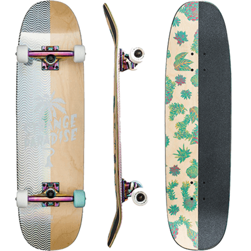 Globe Half Prism Skate Longboard, Natural Cactied, 8.75" x 32"