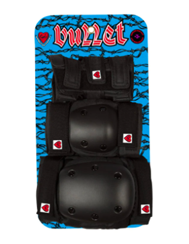 Bullet Safety Pad Set, Black, Youth Size